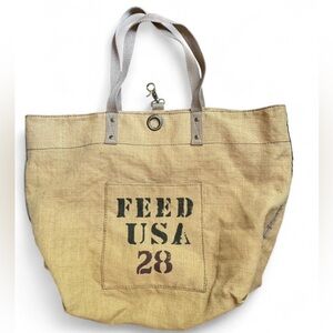 FEED + TARGET oversized burlap bag.Super cute and great for beach,workout & more